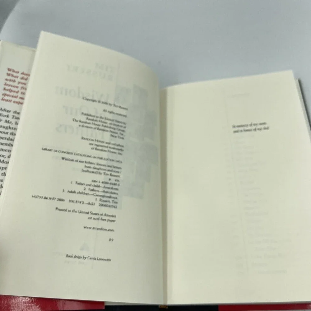 Wisdom of Our Fathers : Lessons and Letters from Daughters and Sons by Tim Russe